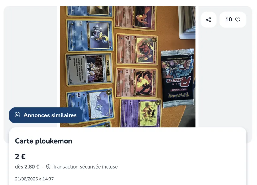 Image de l’annonce Carte ploukemon