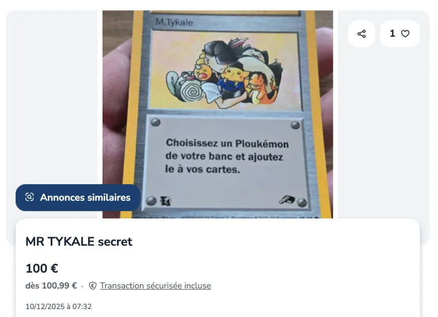 Image de l’annonce MR TYKALE secret