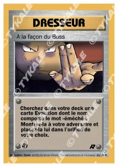 Carte A la façon du Boss