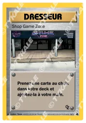 Carte Shop Game Zone
