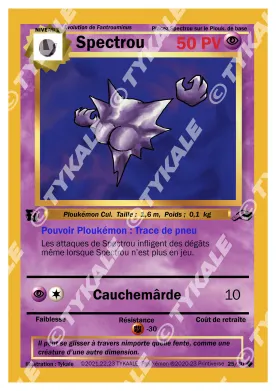 Carte Spectrou — série Résine