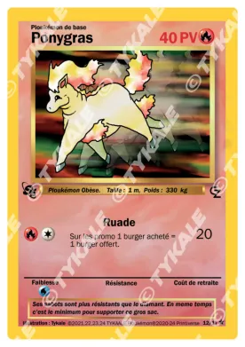 Carte Ponygras — série Game Zone