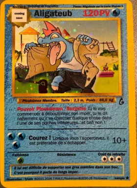 Carte Aligateub — série Néon Génération Sample