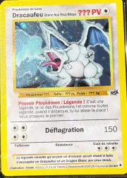 Carte Dracaufeu Blanc Aux Yeux Bleus
