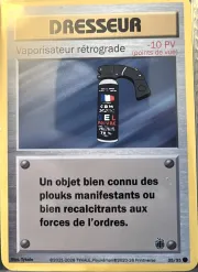 Carte Vaporisateur rétrograde