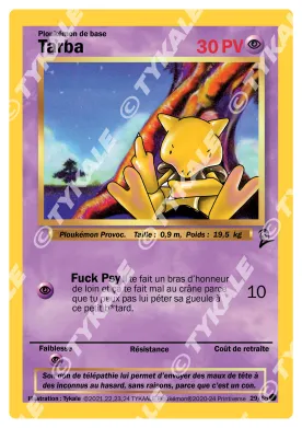 Carte Tarba — série Set de base édition 2