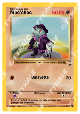 Carte Mac’choc — série Set de base édition 2