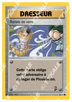 Carte Rafale de vent