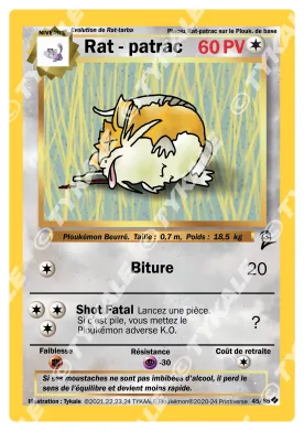 Carte Rat - patrac — série Set de base édition 2