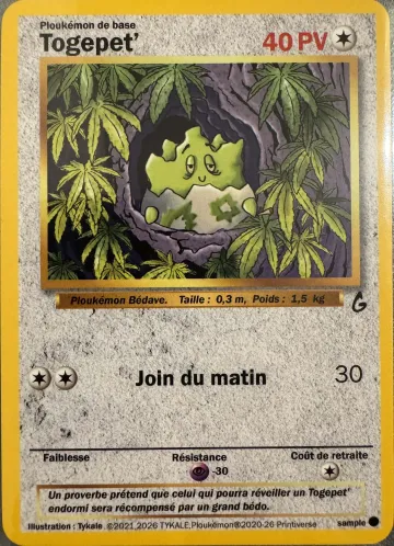 Carte Togepet'