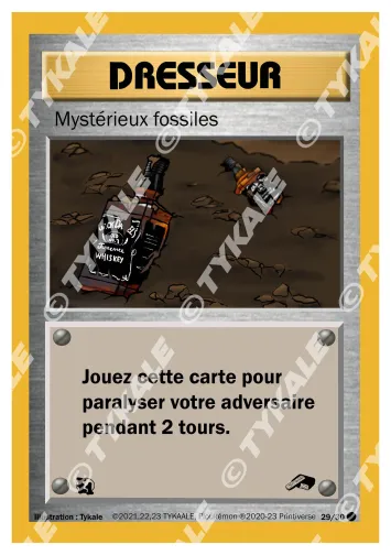 Carte Mystérieux fossiles