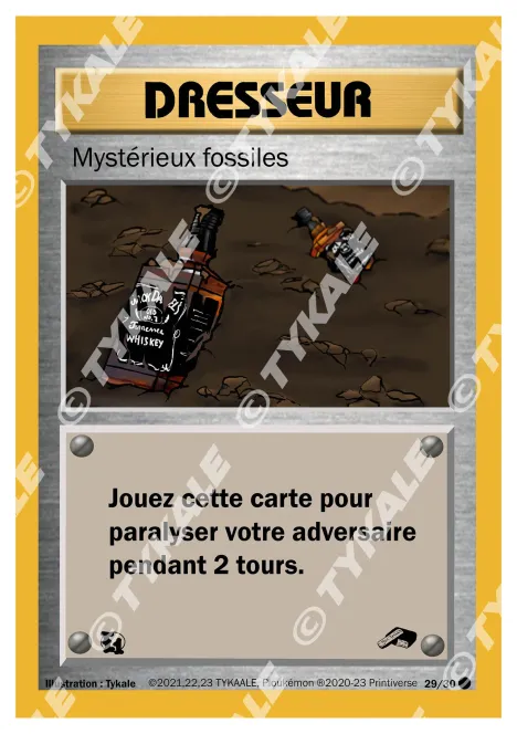 Carte Mystérieux fossiles