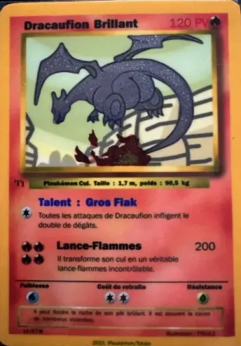 Carte Dracaufion brillant