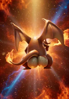 Illustration du Ploukémon Dracaufion