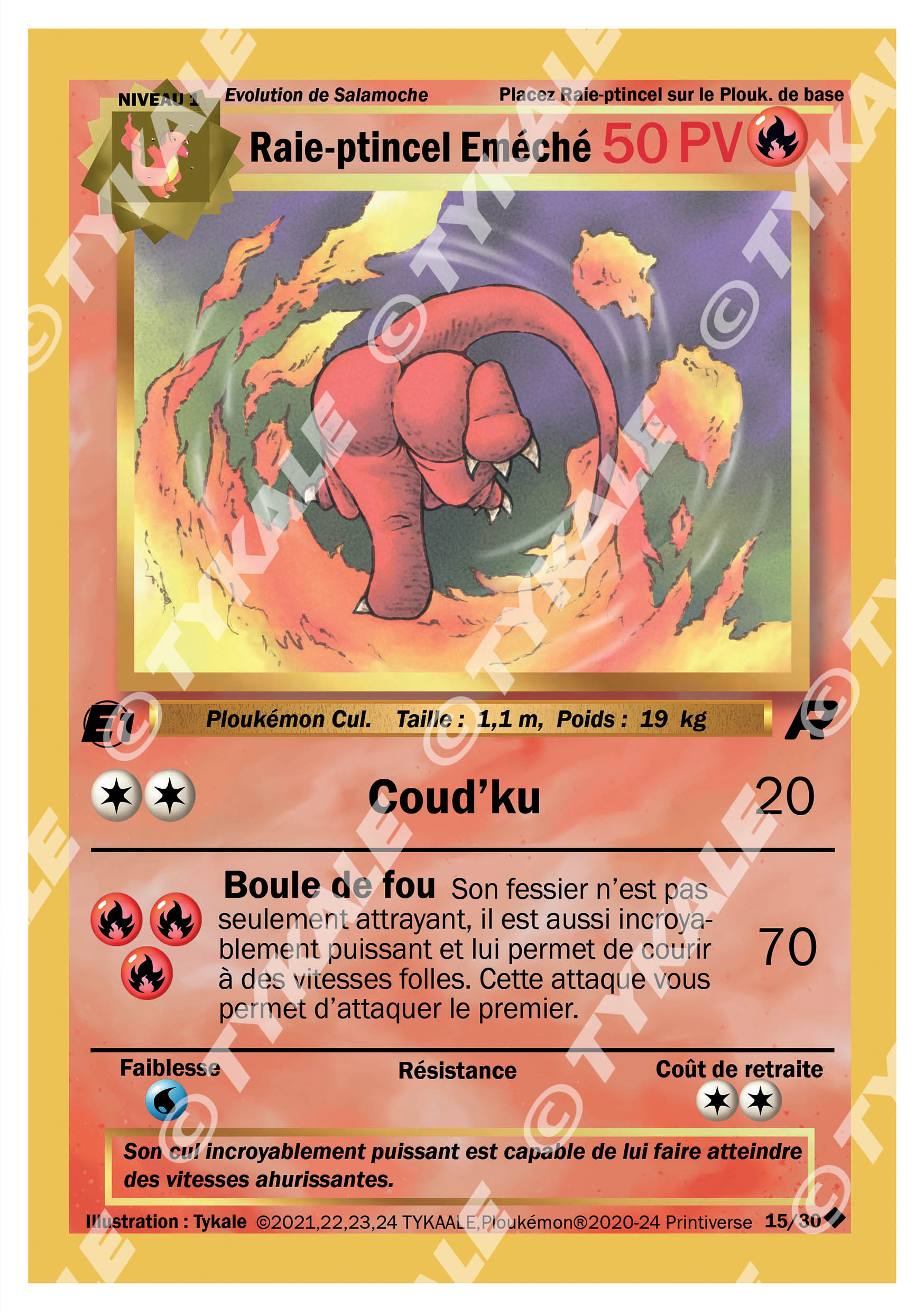 Carte Raie-ptincel Eméché — série Team Raclette