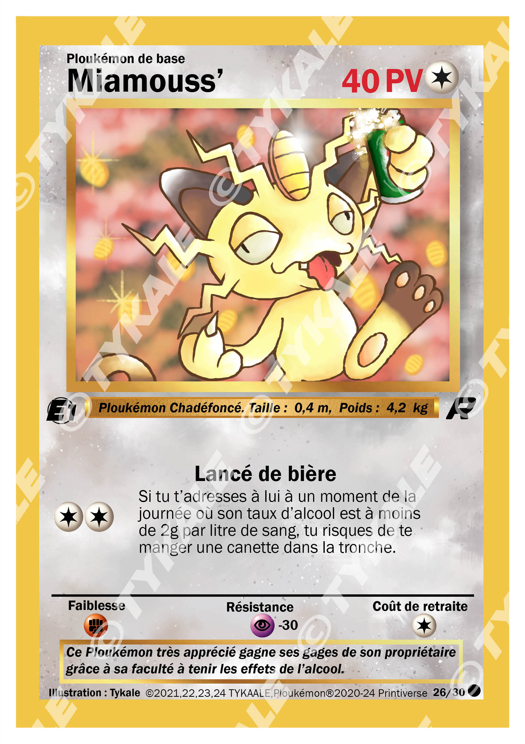 Carte Miamouss’ — série Team Raclette