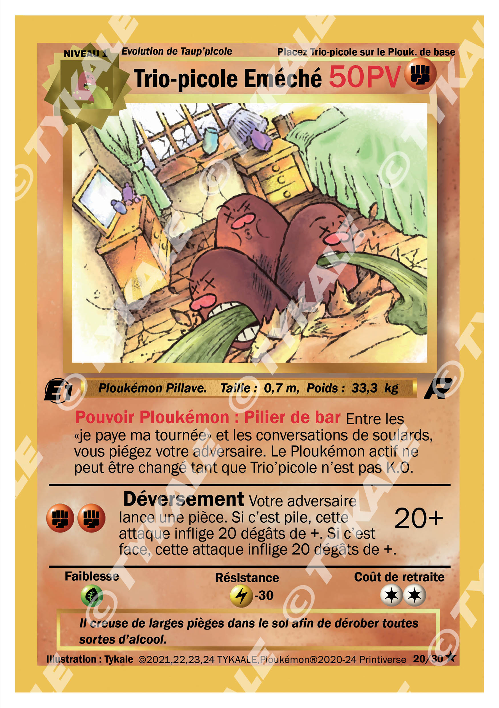 Carte Trio-picole Eméché — série Team Raclette