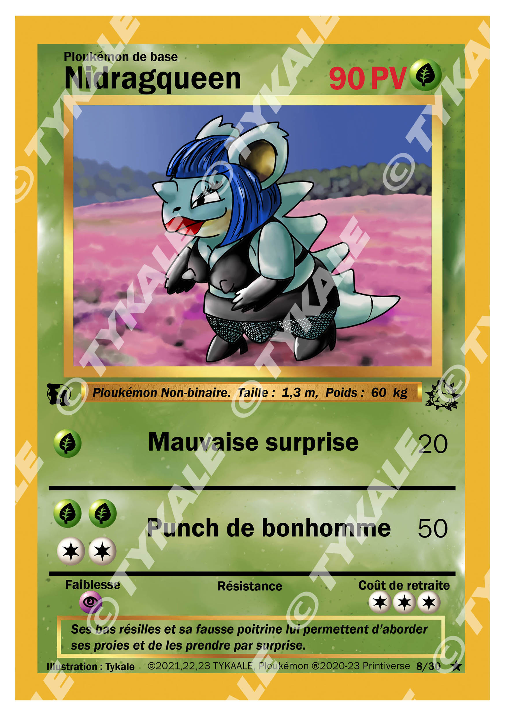 Carte Nidragqueen — série Fleurs