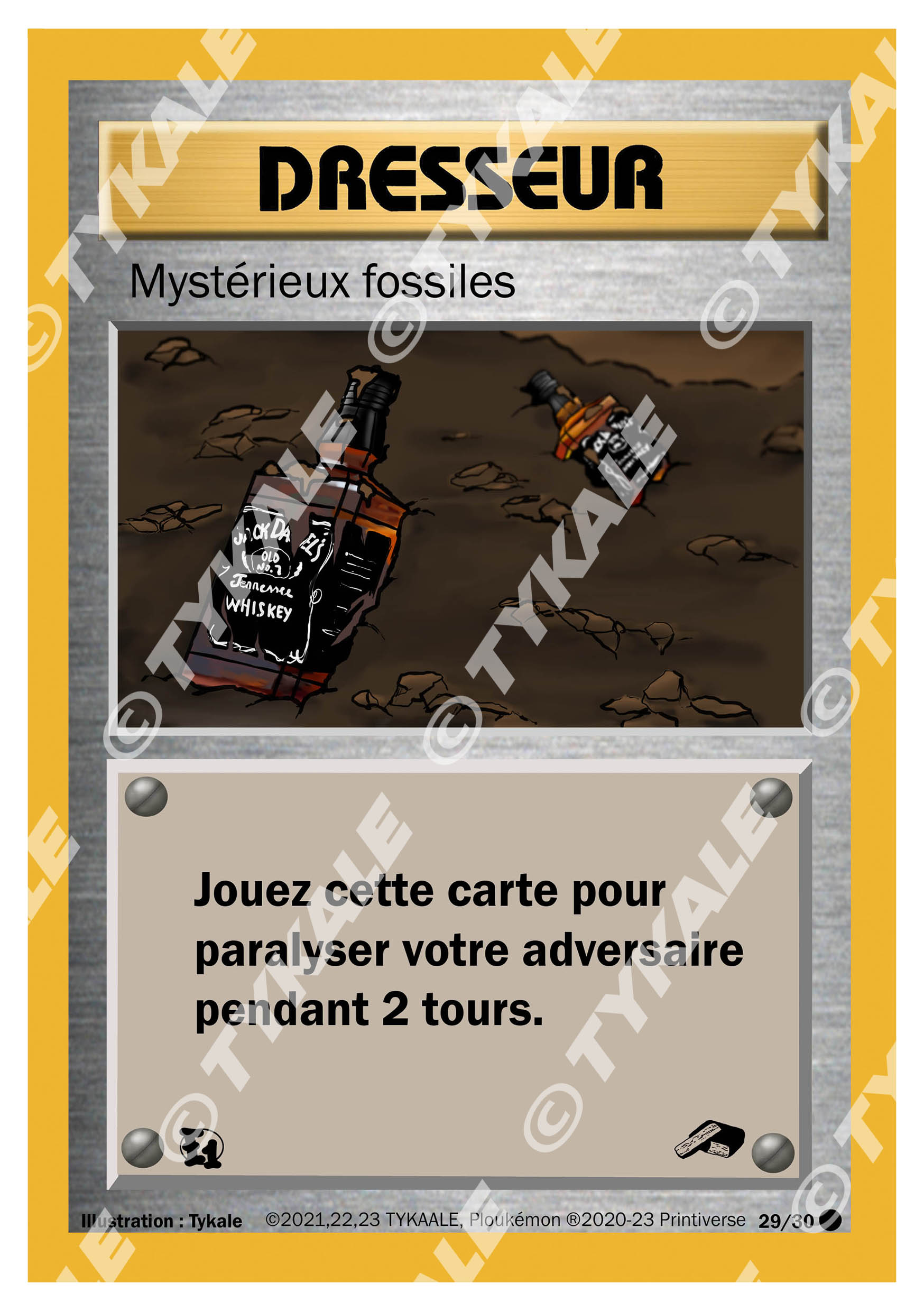 Carte Mystérieux fossiles — série Résine