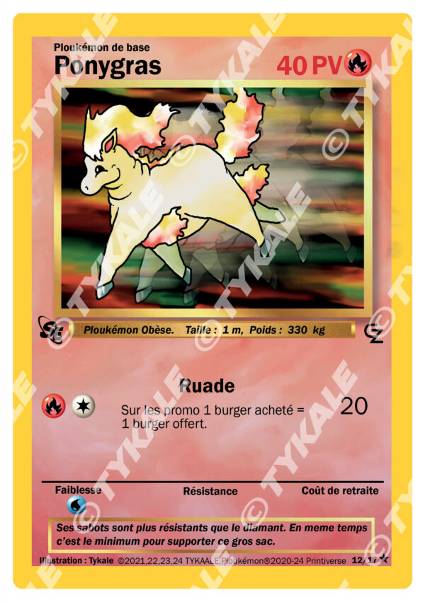 Carte Ponygras — série Game Zone