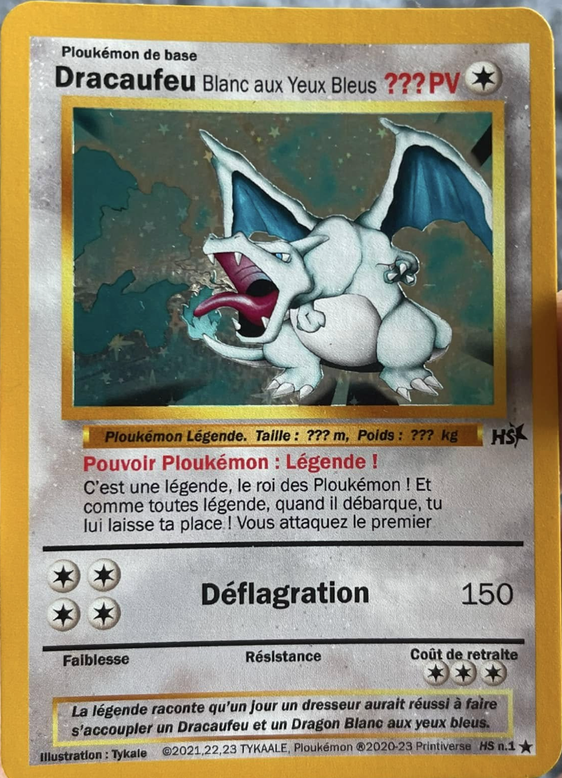 Image originale de la carte Dracaufeu Blanc Aux Yeux Bleus (HS n.1)