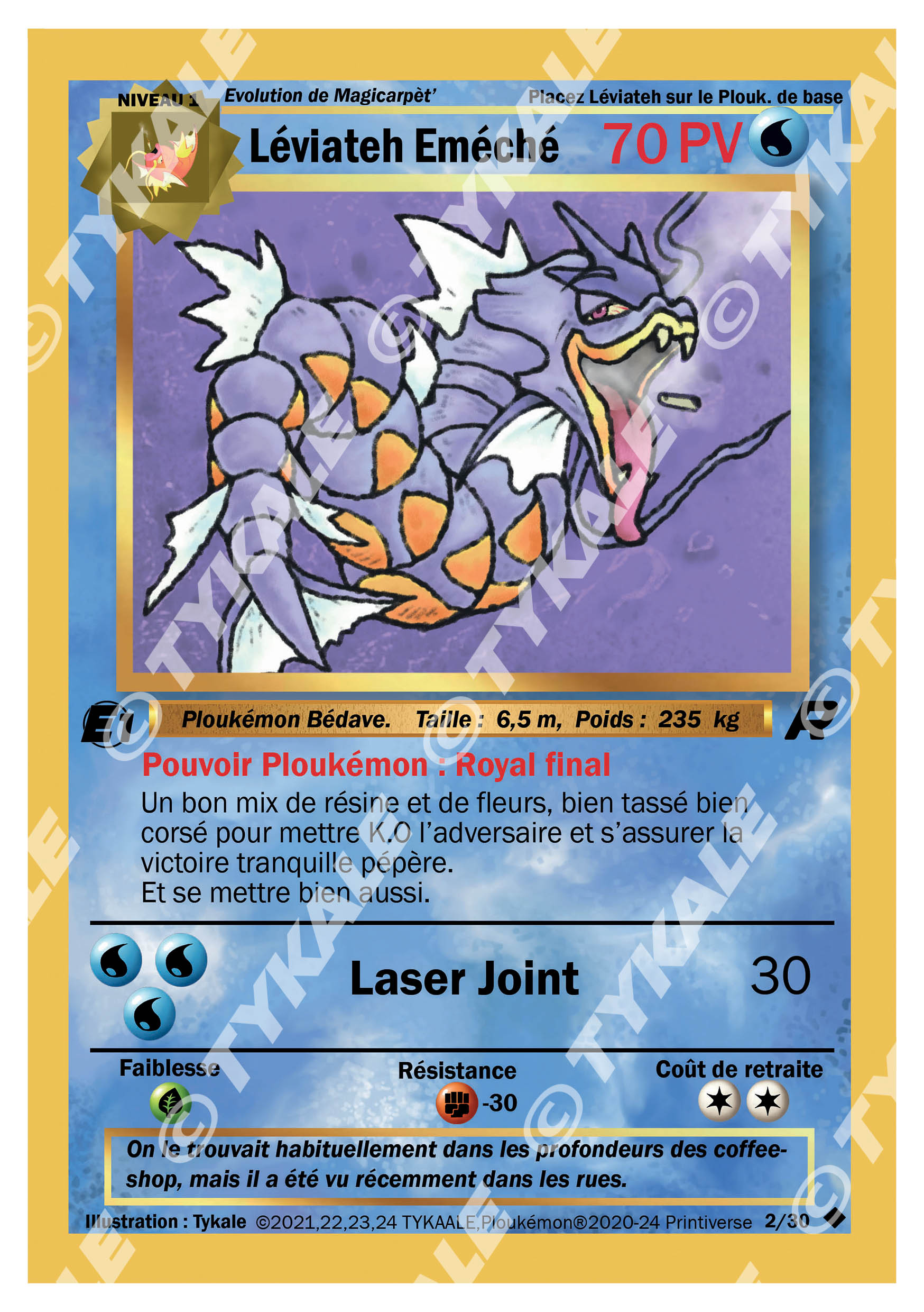 Carte Léviateh Eméché — série Team Raclette