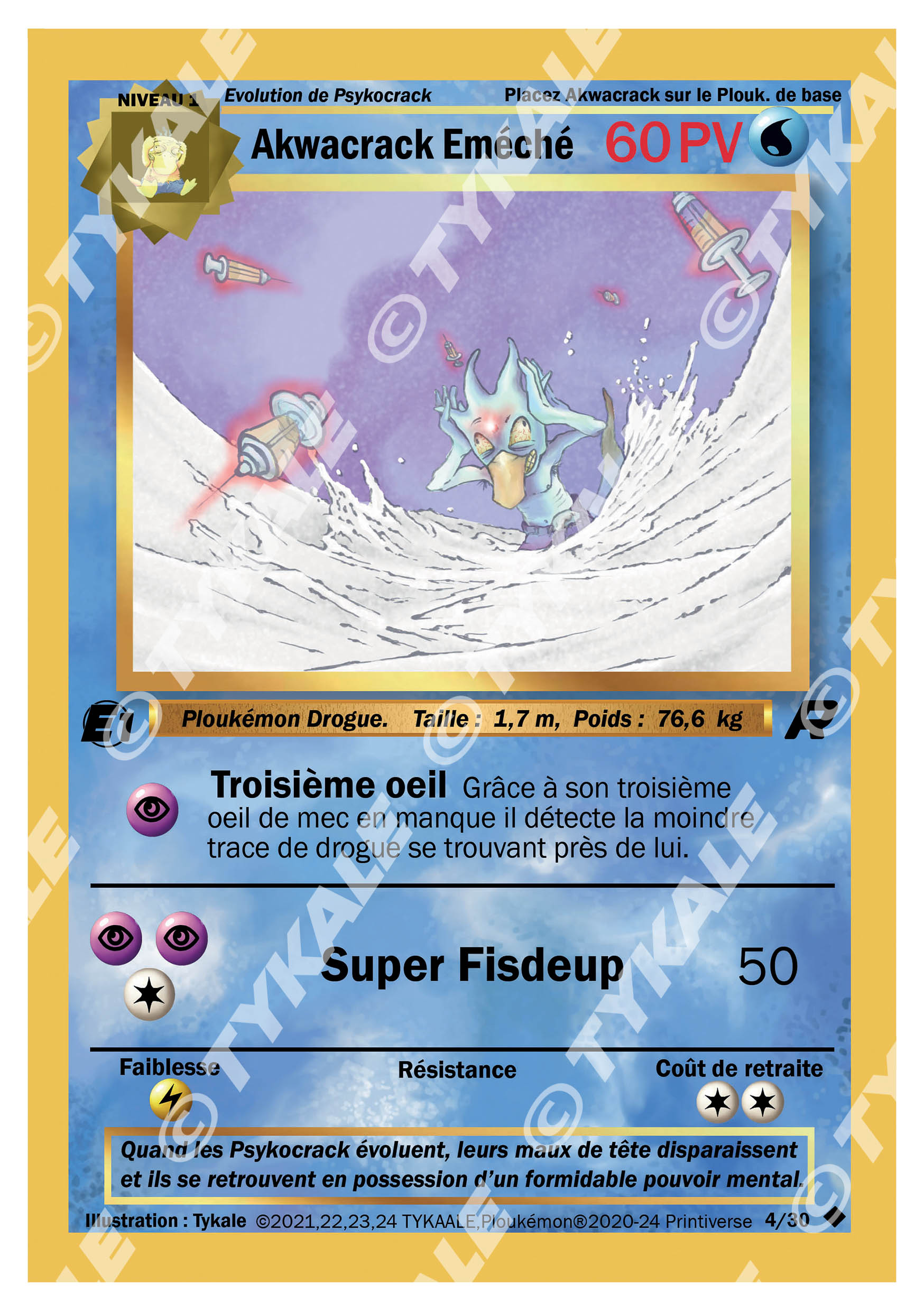 Carte Akwacrack Eméché — série Team Raclette