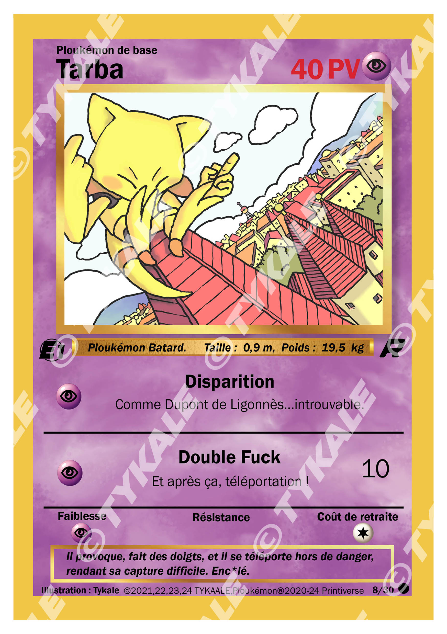 Carte Tarba — série Team Raclette