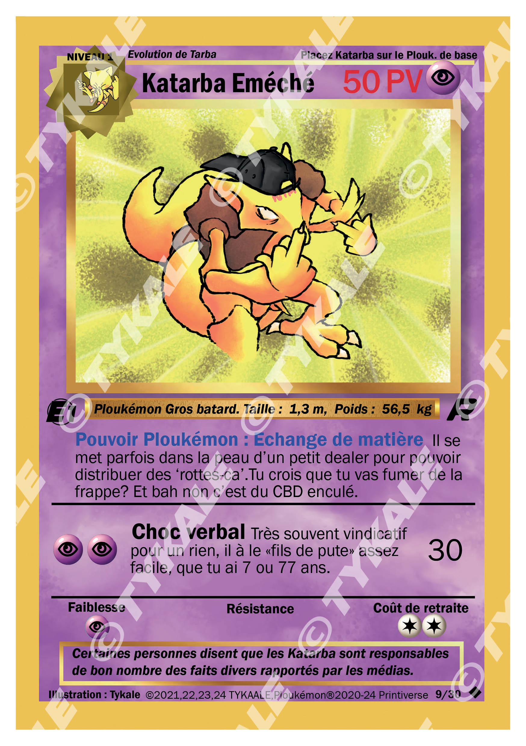 Carte Katarba Eméché — série Team Raclette