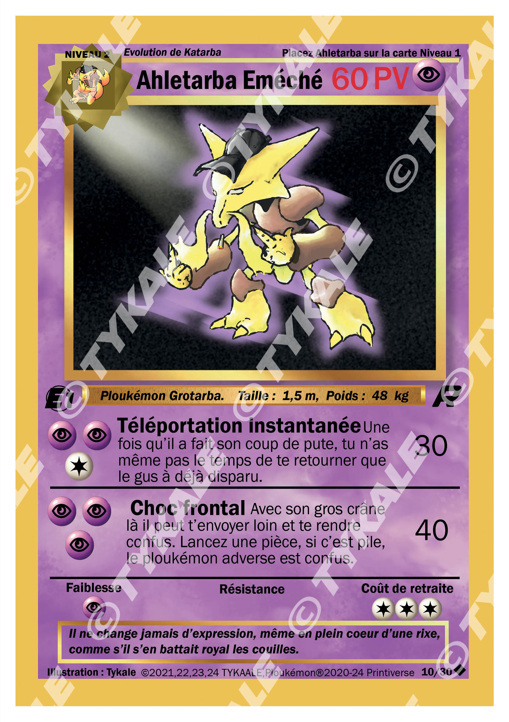 Carte Ahletarba Eméché — série Team Raclette