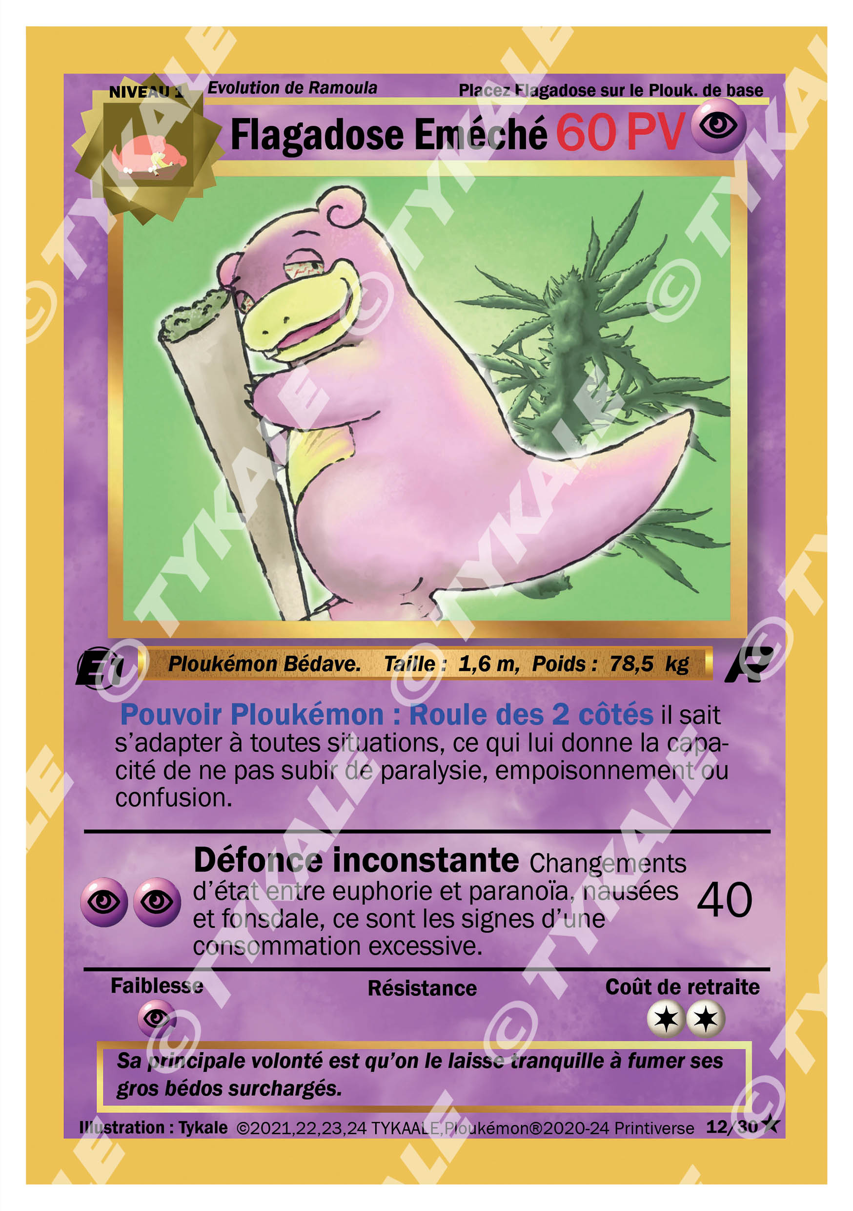 Carte Flagadose Eméché — série Team Raclette